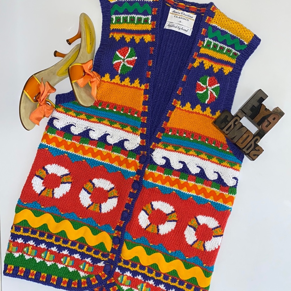 MARISA CHRISTINA Classics Beach Scene Vest